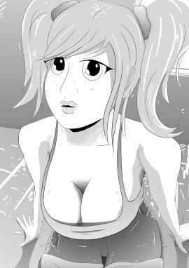 big_breasts breasts halftone juliet_starling lollipop_chainsaw manga_style softcore