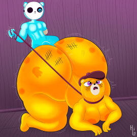 2024 amputee anal anal_sex anthro artist_name ass ass_up azulin_(unicorn_wars) bandage bandaged_arm bear beret big_ass big_butt big_penis bite_mark bite_mark_on_butt black_nose blue_body blue_ears blue_eyes blue_fur body_writing cabo_pompon_(unicorn_wars) clothing collar digital_media_(artwork) disability duo from_behind_position fur genitals hat headgear headwear hi_res holding_leash holding_object huge_ass huge_butt huge_cock inside intraspecies itsme_hilo leapfrog_position leash leash_pull leashed_collar looking_at_another male male/male male_penetrated male_penetrating male_penetrating_male mammal mask missing_arm moobs multicolored_body multicolored_fur muscular muscular_anthro muscular_male nipples notched_ear orange_body orange_ears orange_fur orange_nipples penetration penile penile_penetration penis penis_in_ass purple_beret purple_clothing purple_collar purple_eyes purple_hat purple_headwear sex size_difference slap_mark small_dom_big_sub small_top_big_bottom tally_marks tan_body tan_fur thick_thighs three-quarter_view tongue two-tone_body two-tone_fur unicorn_wars white_mask writing_on_butt