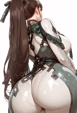 ai_generated alternate_version_at_source android animated asian asian_female ass_shake back_view big_breasts bodysuit breasts brown_hair eve_(stellar_blade) female hypet long_hair no_sound robot_girl shiny_skin stellar_blade suit tagme thick thick_ass thick_legs thick_thighs thighs video video_games