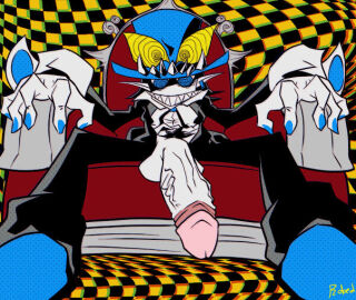 1boy blue_eyes business_suit chogakusei cock fake_type grey_hair innocent_tyrant light-skinned_male light_skin male mv_character non-human pale-skinned_male pale_skin penis robedart ryuuseee ryuuseee_character sharp_teeth showing_penis smiling_at_viewer solo_male spiral_eyes toony top_hat tophamhatkyo yellow_eyes