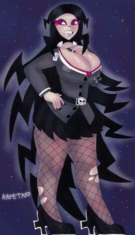 angry angry_expression angry_face belt big_breasts black_clothing black_hair black_high_heels black_nail black_nails black_sun_symbol booba breasts clothed clothes clothing female high_heels hips humanization humanized long_hair nazi not_porn oc original original_character original_characters painted_nails rapetard red_eyes s0d0my_s1n short_skirt ss_uniform straight_hair sun thighs tights uniform waffen-ss wide_hips