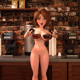 1girls 3d aunt_cass big_hero_6 breasts cass_hamada completely_naked completely_nude embarrassed female hourglass_figure marvel marvel_comics mokujinn naked naked_female nude nude_female pussy slim_waist tagme theotherthr3