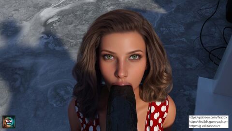 3d black_penis blow blowjob brown_hair dark-skinned_male dark_skin female fira3dx huge_cock interracial light-skinned_female light_skin male oral penis sample suck teaser