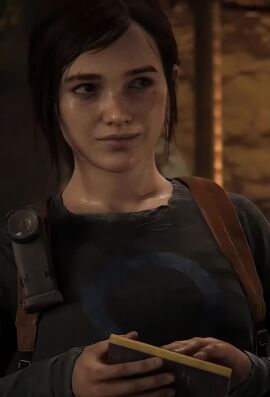 ai_generated breasts ellie_(the_last_of_us) ellie_williams female green_eyes naughty_dog nipples selfie tagme the_last_of_us the_last_of_us_2 video