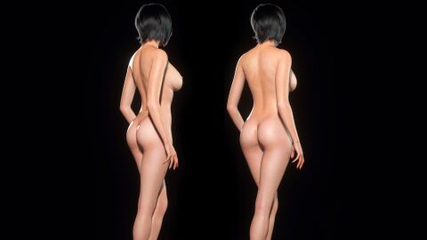 1girls 3d ada_wong arisoncmods ass back_view completely_nude female mod nude nude_female nude_mod resident_evil resident_evil_4 resident_evil_4_remake solo
