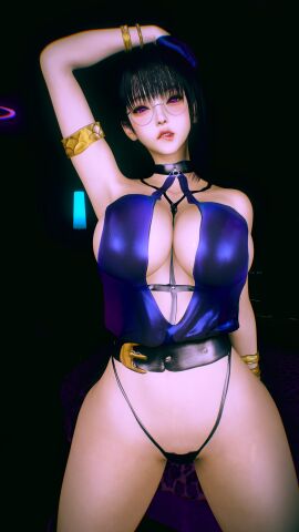 1girls 3d 4k areolae armpits asian asian_female bed bedroom big_breasts biting_lip black_hair bracelet bracelets breasts breasts_bigger_than_head chromatic_aberration clothing crashbanditkut female female_focus glasses gloves hair hi_res high_resolution highres light-skinned_female light_skin lips long_hair looking_at_viewer nipples original original_character panties purple_eyes see-through see-through_clothing solo spiral_eyes unique_eyes virt-a-mate virtamate