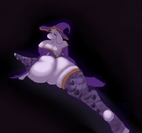 ass biboioioi big_ass big_breasts black_legwear breasts curvaceous curvy curvy_figure female flexible goat goat_girl halloween halloween_costume huge_ass huge_breasts large_ass large_breasts open_legs purple_witch_hat split thick_thighs thighs toriel undertale white_fur wide_hips witch_costume witch_hat