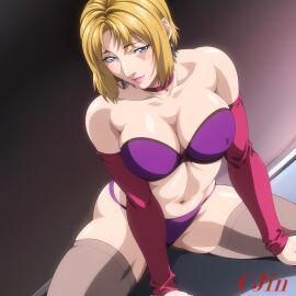 1girls ai_generated alternate_costume arm_sleeves arm_support ass bare_midriff bare_navel bare_shoulders bench bible_black bible_black_new_testament big_ass big_breasts blonde_hair blouse blue_eyes bob_cut bottomless bottomless_female bra breasts brown_stockings choker cjin cleavage clothed_female clothing cross_earrings detached_sleeves earrings female female_only flexible full_body g-string head_tilt high_resolution huge_breasts jewelry kitami_reika lingerie lingerie_bra lingerie_panties mature mature_female medium_hair midriff milf navel panty_peek parted_bangs partially_clothed pinup purple_bra purple_g-string purple_lingerie red_lipstick red_shirt revealing_clothes sexy sexy_pose shin_bible_black short_hair skirt_up splits spread_legs stockings strapless strapless_bra string_panties voluptuous voluptuous_female watermark