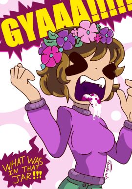 1girls 2d brown_hair closed_eyes color cum_in_mouth female flower_in_hair hermit_gals hermitcraft human mcyt minecraft minecraft_youtubers myct open_mouth panic short_hair stressmonster101 sweater text twitch twitch.tv twitch_streamer twitter twitter_username yelling younger_female youtube youtuber youtubers