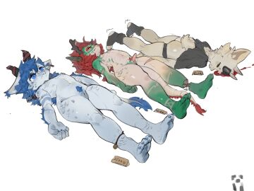 3boys 4:3 ambiguous_gender animal_humanoid anthro bodily_fluids clitoris corpse cuntboy cuntboy_sans_balls death dijiax dragon dragon_humanoid femboy girly gore group herm hermaphrodite hi_res human humanoid hybrid intersex intersex/male killing kirin male male/male male_focus male_only male_ryona maleherm mammal multi_genitalia multiple_deaths mythological_creature mythological_scalie mythology penis penis_clitoris pussy scalie trio trio_focus