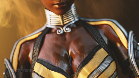 1girls 3d 3d_(artwork) 3d_model chest_focus cleavage cleavage_window close-up dark-skinned_female dark_skin ebony female female_focus female_human female_only melanin mortal_kombat mortal_kombat_1_(2023) netherrealm_studios solo tanya_(mortal_kombat) tncstudio