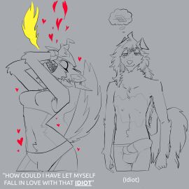absurd_res anthro borzoi breath_powers bulge canid canid_demon canine canis clothed clothing clothing_bulge curvy_figure darii_(topazknight) demon domestic_dog duo elemental_manipulation fire fire_breathing fire_manipulation futanari heart_symbol hellhound hi_res horn hourglass_figure hunting_dog intersex male mammal mythological_canine mythological_creature mythology navel partially_clothed richard_(sonic10175) sighthound text topazknight