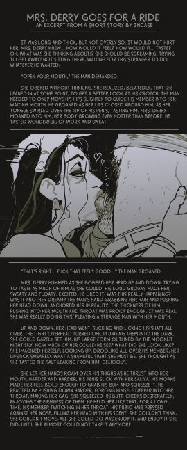 balls balls_deep cheating cheating_wife deepthroat dirty_talk dubious_consent english_text fellatio female femsub half-closed_eyes hand_on_head incase loving_it male maledom mature_female milf netorare novel_illustration oral original penis runny_makeup solo_focus straight text uncensored