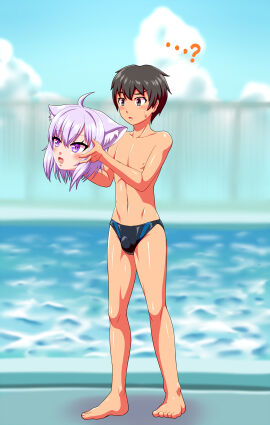 anthro aozame_takao black_clothing black_underwear blue_hair blue_tail blush bodily_fluids brown_hair bulge clothing crossdressing crossdressing_suit cum cumshot dildo dildo_in_mouth dildo_insertion ejaculation female forced_transformation gender_transformation genital_fluids goo_transformation hair hololive hololive_gamers hololive_japan human latex latex_clothing latex_transformation male male/female mammal mask mask_transformation mtf_transformation nekomata_okayu okayu_nekomata omoi oral oral_penetration penetration pool purple_eyes sex_toy sex_toy_in_mouth sex_toy_insertion slime solo suiting tagme tail transformation underwear virtual_youtuber vtuber