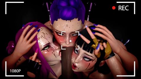 1boy 3d 3d_animation 3girls animated blowjob kishuna kpop_demon_hunters mira_(kpop_demon_hunters) rumi_(kpop_demon_hunters) tagme video zoey_(kpop_demon_hunters)