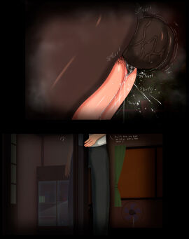 1boy 1girls 2koma 3d absurd_res absurdres ass background_character balls breasts cheating cheating_girlfriend clitoris comic cuckold dark-skinned_male dark_penis dark_skin dialogue doggy_style drooling ejaculation english_text faceless_male female female_ejaculation foster's_home_for_imaginary_friends frankie_foster from_behind from_behind_position hi_res high_resolution highres implied_cum_inside male netorare ntr penetration penis ponytail pussy pussy_juice saliva sex squirting taken_from_behind testicles text tongue tongue_out uncensored vaginal_penetration veiny_balls veiny_testicles vyrus_smith