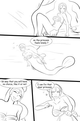 aladdin breasts comic female merfolk mermaid pronon1990 saleen_(aladdin) underwater