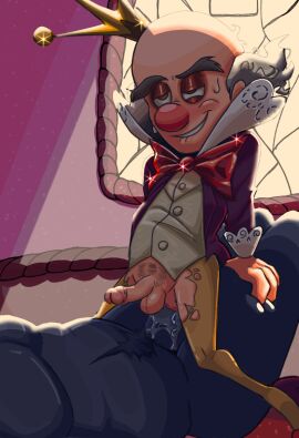 blush cowgirl_position disney_villains enjoying female gay king_candy male older_male penis size_difference small_penis smaller_male