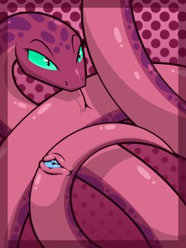 2022 3:4 absurd_res animal_genitalia blue_cloaca cel_shading cloaca eyebrows eyelashes female feral forked_tongue genitals glistening glistening_body glistening_eyes green_eyes hi_res ikakins multicolored_body no_sclera presenting presenting_cloaca red_body reptile scalie shaded simple_background snake snussy solo tongue two-tone_body