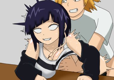 1girls anal anal_sex ass blonde-haired_male blonde_hair boku_no_hero_academia boob breasts denki_kaminari doggy_style female hero hetero_sex jiro_kyoka jirou_kyouka kaminari_denki kyoka_jiro kyouka_jirou masturbation masturbation_breasts my_hero_academia ograniczony one_man purple-haired_female purple_hair sex sexy sexy_pose straight tomboy yellow_eyes