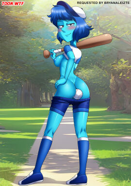 1girls ass bbmbbf blush breasts cartoon_network female female_only gem_(species) lapis_lazuli_(bob) lapis_lazuli_(steven_universe) looking_at_viewer nipples palcomix pillow_shading pussy solo steven_universe toon.wtf