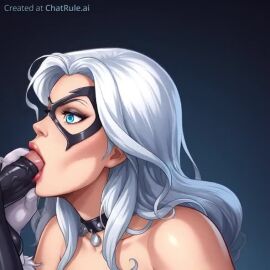 ai_generated black_cat blowjob deepthroat eye_contact fellatio huge_cock male/female no_sound oral oral_sex penis pov pov_male sucking sucking_penis tagme video