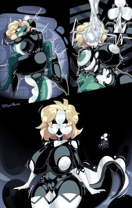 absorption_vore absurd_res anthro assimilation cleo_(coast) corruption duo eel expansion fattmana female female/female female_prey fish goo_creature hi_res humanoid hypnosis identity_death latex liquid_latex marine mind_control pawns_(fattmana) possession submissive submissive_female takeover thigh_expansion transformation unusual_vore vore