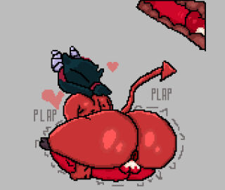 1boy 1girls amazonian_mating_press angels_vs_demons_(brawl_stars) anus bigger_female black_hair brawl_stars colette_(brawl_stars) cum cum_in_pussy cum_inside demon female gus_(brawl_stars) horn impie_colette_(brawl_stars) male mating_press penetration pixel_art pumpkinz6 pussy red_body smaller_male supercell tail twitter_link unseen_face unseen_male_face vaginal vaginal_only x-ray