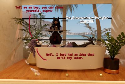 3d anthro avian avian_feet bathing beach_background bird blender_(artwork) bone candle candlelight canid canine day demon dialogue digital_media_(artwork) duo english_text female female_stolas femboy genitals glowing glowing_eyes helluva_boss hi_res holding_tray impaer_jaster light mal0 mal0_(species) male male_scp-1471 malo mammal owl owl_demon palm_tree penis plant scp-1471 scp-1471-a scp-1471-a_(da.nilkaz) scp_foundation skull skull_head skulldog_(species) stolas_(helluva_boss) talking_to_another text thick_thighs tray tree wide_hips