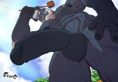 1boy 2024 abdominal_scar abs arm_tuft asian_mythology balls bara bathing beard beard_ponytail belly_hair biceps black_sclera blue_body blue_nipples blue_penis body_hair chest_hair chest_scar cloud demon east_asian_mythology elbow_tuft erection facial_hair facial_piercing fangs forearm_muscles foreskin genitals hair hairy hand_on_leg hand_on_thigh happy_trail hi_res horn horned_humanoid humanoid japanese_mythology leg_hair looking_aside low-angle_view male male_only masculine_male mature_male muscles muscular muscular_legs muscular_thighs mythology navel nipples nose_piercing nose_ring nubbed_penis nude obliques oni pecs penis penis_bump piercing plant pouring_onto_self pouring_water ring_piercing scar solo standing stangart stubble teeth tree triceps tuft uncircumcised vein veiny_penis washing_self water water_droplets white_hair worm's-eye_view yaoi yellow_eyes yokai