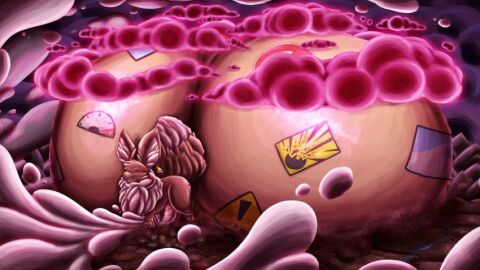 balls big_balls big_penis bodily_fluids brown_body closed_eyes cloud cum cum_everywhere cum_flooding dynamax eevee excessive_cum excessive_genital_fluids exclamation_point feral floodvee fluffy fluffy_tail fuel_gauge generation_1_pokemon generation_8_pokemon genital_fluids genitals gigantamax_eevee gigantamax_pokemon huge_balls hyper hyper_balls hyper_cum hyper_genitalia inner_ear_fluff macro macro_balls male messy meter mink_of_the_end neck_tuft nintendo penis pokemon pokemon_(species) sticker stickers_on_genitals tail tan_body tuft warning_sign warning_symbol