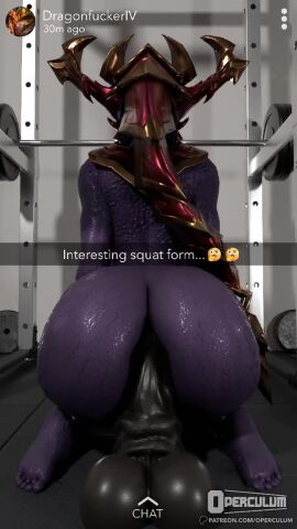 1girls 3d anal animated ass big_ass big_breasts dildo_sitting feet female female_only gym helmet horsecock horsecock_dildo huge_ass league_of_legends operculum public public_nudity riot_games shyvana snapchat solo sound sound_effects tagme video watermark