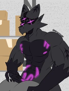 1boy abs absurd_res admiralgus1897 ambiguous_gender anal anthro ass ass_grab biceps black_body bodily_fluids butt_grab cum duo genital_fluids genitals gootraxian hand_on_ass hand_on_butt hi_res hot_dogging iltdk kaiju_paradise male male/ambiguous male/male muscular muscular_anthro muscular_male night_vision_goggles nightcrawler_(kaiju_paradise) nipples pecs penis roblox roblox_game sex tongue tongue_out