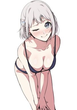 1girls 75ryrnyp9rtngjo bare_arms bare_chest bare_hands bare_legs bare_shoulders bare_skin bare_thighs black_bra black_panties black_underwear blue-eyed_female blue_eyes blush blush_face blush_lines blushed_face blushing_at_viewer blushing_face blushing_female bra breasts cleavage closed_mouth_smile collarbone dot_nose embarrassed_exposed_female embarrassed_expression embarrassed_female exposed exposed_arms exposed_legs exposed_shoulders exposed_thighs female female_only fingers grin hands_on_legs hands_on_own_legs high_resolution highres idolmaster katsuragi_lilja lean_figure leaning_forward legs light-skinned_female light_skin lips looking_at_viewer medium_breasts narrow_waist nervous nervous_face nervous_female nervous_smile one_one_eye_open panties short_hair shoulders shy shy_smile simple_background slender_body slender_waist slim_female slim_waist smile smiley_face smiling_at_viewer smirk solo standing the_idolm@ster thick_thighs thighs thin_waist underwear underwear_only upper_body white-haired_female white_background white_eyebrows white_hair wink winking winking_at_viewer
