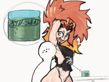 android_girl animated armpit_fetish armpit_rubbing armpit_sniffing brialzebubbie comic female looking_at_another loop muscle_tank muscles newgrounds pod-chan ponytail rough_animation sharp_teeth sp4gh3tt1_(artist) stinky sweat sweating wide_hips