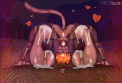 all_fours anthro anus anus_focus ass autumn barefoot big_breasts big_butt big_feet big_pussy big_vulva blush blush_lines bodily_fluids bone breasts brunisdraws cat_tail claws clitoris cum cum_drip cum_in_ass cum_in_pussy cum_in_vagina cum_inside cum_on_feet cum_on_ground curling_toes detailed detailed_background dripping ears_up elemental_creature epic_games fangs feet felid feline female fingers flora_fauna food foot_fetish foot_focus foot_shot for_a_head forest forest_background fortnite fortnite:_battle_royale fruit full-length_portrait genital_fluids genital_focus genitals glistening glistening_body glowing glowing_eyes glowing_mouth grass grass_field halloween hands_on_ground heart_symbol hi_res holidays humanoid humanoid_feet humanoid_genitalia humanoid_hands humanoid_vulva lights mammal moon nature nature_background night nipples nude nude_female object_head on_grass on_ground orange_anus orange_nipples orange_vulva plant plantigrade portrait pumpkin pumpkin_head pussy pussy_focus raised_tail rear_view shaded shadow signature soles solo solo_focus spice_(fortnite) spread_anus spread_pussy spread_vulva spreading star tail teeth thick_thighs toe_claws toes tree tress vaginal_fluids view vulva vulva_focus