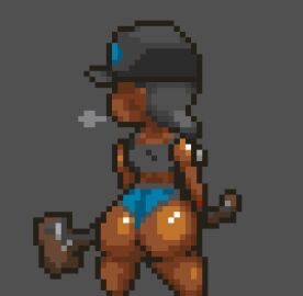 1girls ass ass_bigger_than_head ass_focus ass_up back back_view big_ass big_breasts big_butt breasts butt_bigger_than_head butt_focus cap clothed clothed_female clothes clothing curvy curvy_female curvy_figure curvy_hips curvy_thighs dark-skinned_female dark_body dark_skin dead_ahead female female_focus female_only hammer hat long_hair looking_away mature mature_body mature_female mature_figure mechanic_(dead_ahead) milf milfs partially_clothed pixel pixel34 pixel_(artwork) pixel_art pixelated rule_63 seductive seductive_body seductive_look seductive_pose short_pants short_shirt solo solo_female solo_focus thick thick_ass thick_butt thick_hips thick_legs thick_thighs