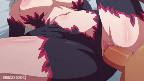 1boy 1girls animated dungeon_ni_deai_wo_motomeru_no_wa_machigatteiru_darou_ka female female_focus freya_(danmachi) hair_ornament light-skinned_female light_skin long_hair longer_than_30_seconds longer_than_one_minute ludinsketches no_sound open_mouth partial_male penetration penis purple_eyes pussy sex silver_hair straight unseen_male_face vagina vaginal vaginal_penetration vaginal_sex video