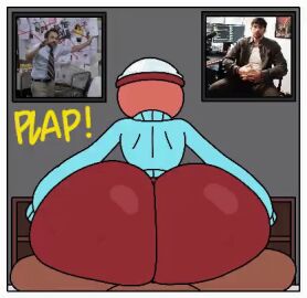 1boy 1girls 2d anal anal_sex animated anon anonymous_male anthro ass back_view bedroom big_ass big_butt big_thighs blue_sweater dandy's_world dandys_world dark-skinned_male dark_skin female gigi_(dandy's_world) hands_on_ass holding_ass large_ass large_butt male male_pov onomatopoeia pov roblox tagme theslashfive thick_ass thick_thighs thighs