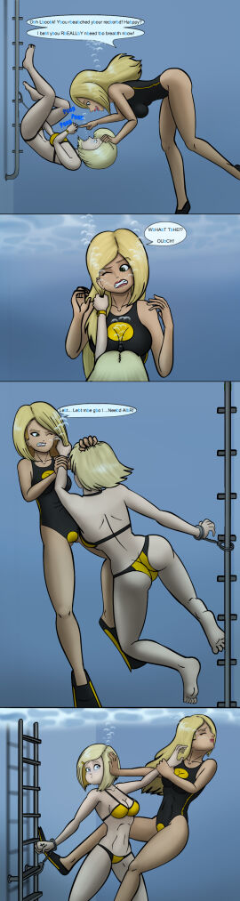 2girls ass bikini breasts comic drowning female handcuffs original underwater uwfan-tomson