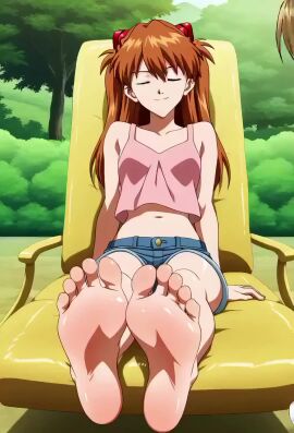 2girls ai_generated all_fours animated armrest asuka_langley_sohryu bare_legs bare_shoulders barefoot bdsm best_girl blue_eyes bratty brown_hair bullying chaise_lounge cheerful clavicle cleavage clothing confident confident_smile dangling_feet denim denim_shorts dominant_female dominant_female_submissive_female domination enjoying feet feet_fetish feet_on_back feet_tease feet_towards_viewer female femdom foot_fetish foot_focus foot_stool foot_tease footplay footrest footstool furniture hair_ornament happy happy_dom happy_female happy_girl human_footstool human_furniture humiliation interface_headset joyful kneeling legs lezdom long_hair maid maid_apron maid_dress maid_outfit maid_uniform midriff mistress_and_slave navel neon_genesis_evangelion orange_hair outdoors pale-skinned_female pale_skin park pink_soles pink_toenails playful plugsuit pov_feet relaxing resting sad_sub servant serving short_shorts shorts sitting slavegirl smile smiling smiling_at_viewer smug smug_face smug_smile soles teen teenage_female teenage_girl toe_wiggle toenail_polish toenails toes tsundere video white_skin wiggling_toes yuri