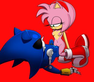 1boy1girl amy_rose completely_naked_female completely_nude_female femdom hedgehog_girl interspecies male_robot metal_sonic naked_female nude_female robophilia sega sentones sonic_(series) sonic_the_hedgehog_(series) vaginal vaginal_penetration vaginal_sex