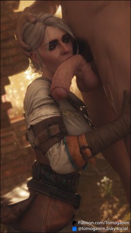 1boy 1girls 3d balls big_balls big_penis ciri clothed_female clothed_female_nude_male fellatio female foreskin head_grab huge_balls huge_cock human human_male light-skinned_female light-skinned_male light_skin male male/female oral penis pubic_hair sucking sucking_penis the_witcher_(series) the_witcher_3:_wild_hunt tomoganim uncircumcised uncut veiny_penis white_hair