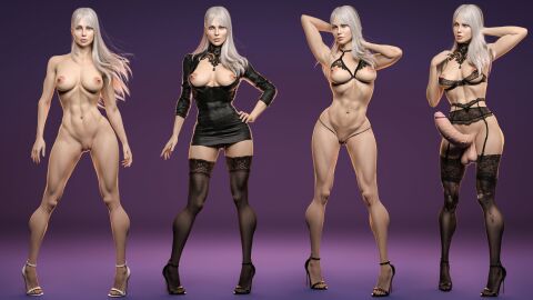 1futa 1girls 3d big_breasts breasts bust busty charlie_(thejaderabbit) chest curvaceous curvy curvy_figure dickgirl dickgirl/female female female_focus futanari high_heels hips hourglass_figure huge_breasts human intersex large_breasts legs light-skinned_female light-skinned_futa light_skin mature mature_female mature_futa original original_character slim_waist thejaderabbit thick thick_legs thick_thighs thighs voluptuous voluptuous_female voluptuous_futa waist wide_hips