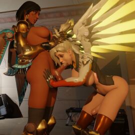 2futas 3d bending_forward big_breasts big_penis black_hair blonde_hair blowjob blowjob_face breasts brown_skin cheek_bulge clothed dark-skinned_futa dark_skin drooling eyes_rolling_back forced_oral foreskin futa_on_futa futa_only futa_rape futadom futanari half-erect held_down intersex leaning_back looking_at_penis mercy moaning open_clothes open_mouth oral oral_rape oral_sex overwatch overwatch_2 penis pharah pleasure_face ponytail ponytail_hold rape_face raped_by_futa raped_futa resisting runeiteer scared sloppy sloppy_blowjob spit sucking sucking_penis thrusting_into_mouth trying_to_break_free trying_to_escape uncircumcised white_skin