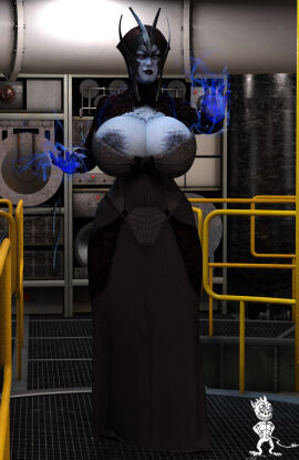 1girls 3d alien_girl areolae_visible_through_clothing asari big_areola breasts chup@cabra female female_only huge_breasts mass_effect matriarch_benezia mature mature_female milf tagme wide_hips