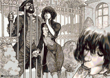 18th_century age_difference big_penis blowjob cum cum_on_clothes cum_string cumming ejaculation erect_penis erection fellatio femboy gay gay_blowjob historical huge_cock large_penis male male/male male_only oral oral_penetration oral_sex outdoors outside penis pleasure_face sabudenego stealth_sex trap yaoi