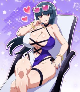1girls big_breasts breasts female female_only game_freak hitokiwa_kenchin large_filesize light-skinned_female light_skin long_hair nintendo pokemon pokemon_rgby red_eyes sabrina_(pokemon) solo swimsuit