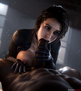 1boy 1girl1boy 1girls 3d 3d_(artwork) 3d_render 3dcg battlesuit bedroom bedroom_sex big_breasts big_penis blender blowjob bob_cut capcom cute_face dark-skinned_male full_color indoors interracial jerking_off jill_valentine jill_valentine_(sasha_zotova) light-skinned_female looking_at_partner oral oral_sex queen_of_spades resident_evil resident_evil_3_remake rezzio19 sex snowbunny straight_sex sucking sucking_penis