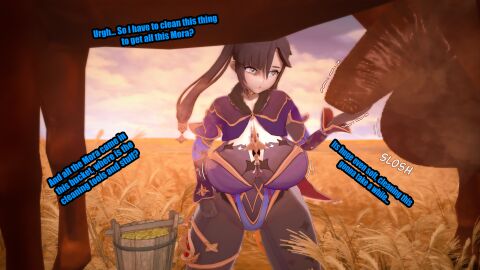 1girls 1horse animal balls baobabz big_balls big_breasts big_thighs breasts bucket bucket_of_cum clothed clothed_female clothing english_text female genshin_impact giant_balls gigantic_balls horse huge_balls huge_breasts huge_thighs human kneeling kneeling_female koikatsu large_balls large_breasts large_thighs male massive_balls mona_(genshin_impact) onomatopoeia thick_thighs thighs zoophilia